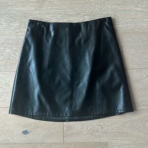 Express faux leather A-line mini skirt